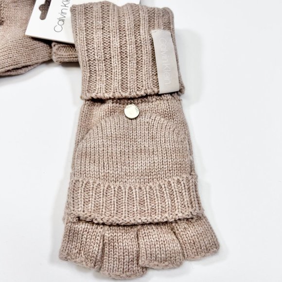 πHPπ NWT - Calvin Klein - Convertible Fingerless Gloves w/ Mitten Flap Cover - Picture 5 of 6